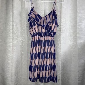 Pink & Purple Abstract Print Dress